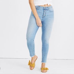 Madewell 9 inch High-Rise Skinny Crop Jeans: Button Front Edition